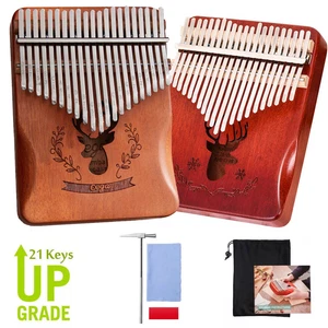Kalimba Daumenklavier 21-Tasten Mahagoni Holz Thumb Piano für Kinder Erwachsene. - Bild 1 von 14