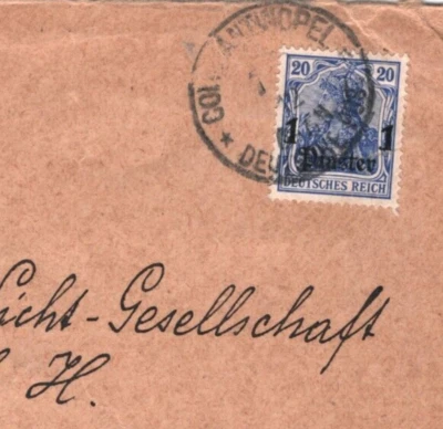 Levant GERMANY PO ABROAD TURKEY Cover Constantinople 1912 Frankfurt MA467 - Image 1 of 4