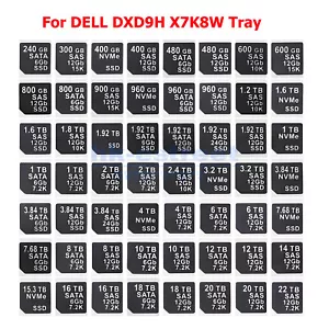 20PCS Capacity Sticker SAS SATA NVME SSD For DELL DXD9H X7K8W Hard Tray Caddy - Picture 1 of 58