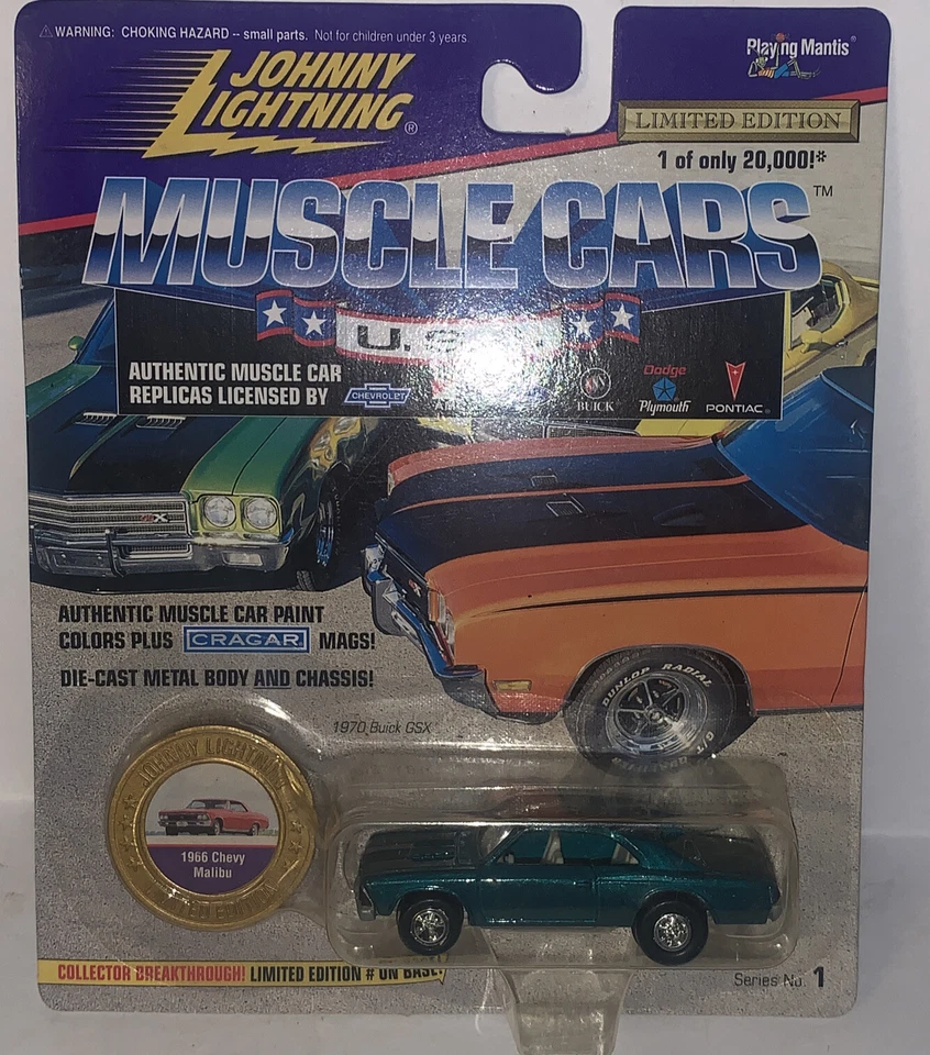 Chevy Malibu 1966 Johnny Lightning Muscle Cars verde/edición limitada 20000 EE. UU. Foto 1 de 4