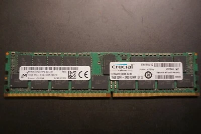 CT16G4RFD424A CRUCIAL 16GB DDR4 2400 RDIMM Reg 2Rx4 Micron 1.2V 288-PIN RAM - Image 1 of 2