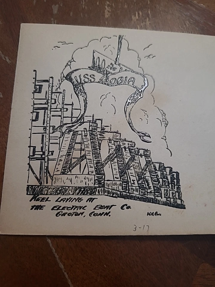 Keel Laying Of The U.S.S. COBIA 245 FDC Envelope Unmailed. - Image 1 of 1
