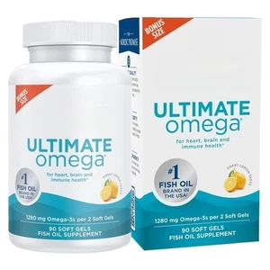 Nordic Naturals Ultimate Omega | Zitrone | 1280mg | Omega 3 | 90 Weichgele - Bild 1 von 6