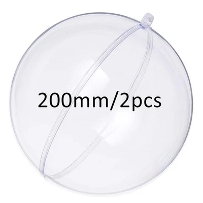 Clear Plastic Fillable Ornaments Ball, DIY Ornaments for Christmas, Wedding, ... - Image 1 of 4