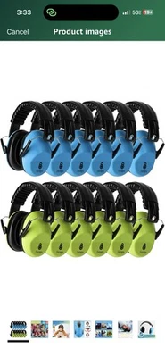 Kids Noise Cancelling Earmuffs - 12 Pack for Safe Sound Protection & Comfort - Image 1 of 4