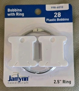 28 Janlynn Spulen mit Ring zur Stickgarnaufbewahrung NEU - Bild 1 von 2