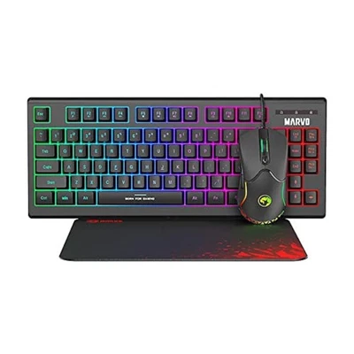 Marvo CM310 3in1 Gaming Keyboard, Mouse and Mouse Pad Combo - Black - Image 1 of 4