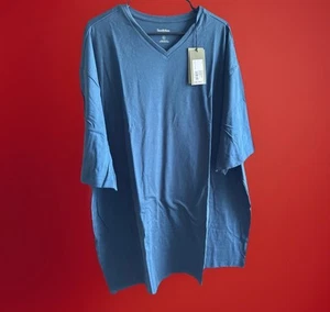 Goodfellow 4XL and 5XL V-Neck Thunderbolt Blue T-shirts - Picture 1 of 4