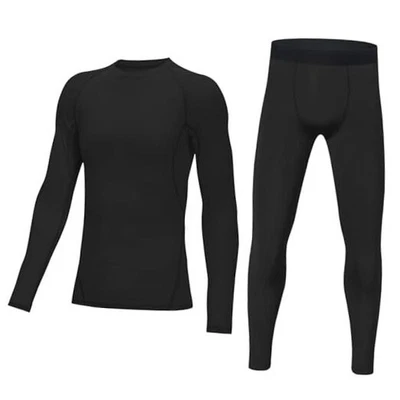 Leggings de compresión para jóvenes y niños Camisa atlética Medias Base superior Pequeñas Negras Foto 1 de 4