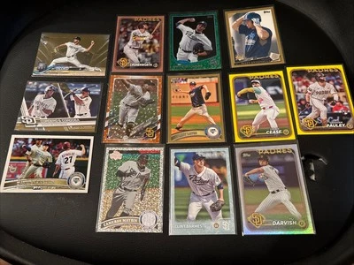 San Diego Padres Topps Parallel 40 Card lot Gold Yellow Black Rainbow Foil Blue - Image 1 of 4