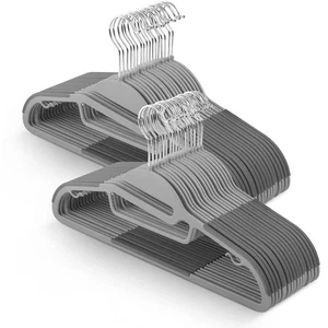 Non-Slip Hangers - Durable Slimline Design, With 360 Swivel DARK GREY - Picture 1 of 7