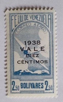 Sello de correo aéreo de Venezuela, 1938, sc#C115, como nuevo, con bisagras, original Foto 1 de 2