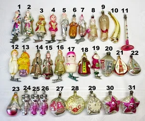 Árbol de Navidad de vidrio vintage adorno decoración personajes soviética URSS №635 - Imagen 1 de 15