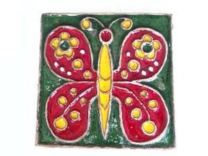 Keramik Fliese DDR Erhard Goschala Studiokeramik ETGM Schmetterling - Bild 1 von 9