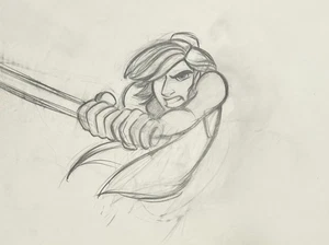 Disney 1992 Production Drawing of Aladdin - Picture 1 of 2