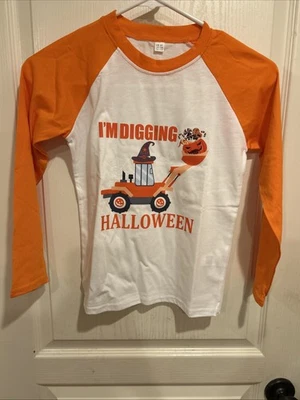 I’m digging Halloween baseball shirt Size 6T NIP Pumpkin Construction - Image 1 of 4
