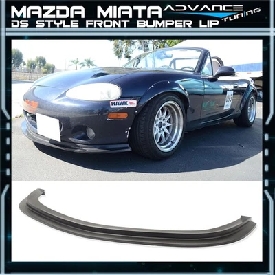 Fits 01-05 Mazda Miata MX-5 MX5 DS Style Front Bumper Lip Splitter Unpainted PU Foto 1 de 4