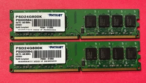 🧁Patriot 4GB (2X2GB) KIT PC2-6400 800MHz RAM MEMORY PSD24G800K - Picture 1 of 2