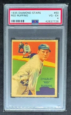 1935 DIAMOND STARS RED RUFFING #60 PSA 4 GREEN BACK RARE HOF GREAT COLOR! - Image 1 of 2
