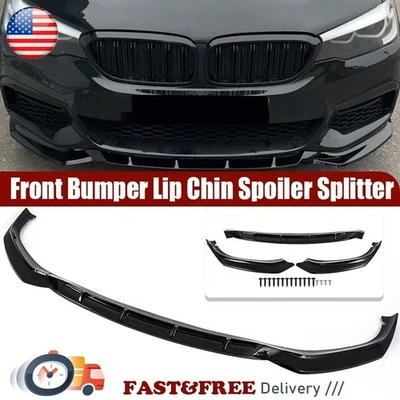 BMW 5 Series G30 G31 G38 540i M-Sport 17~19 GT Style Gloss Front Bumper Lip Foto 1 de 4