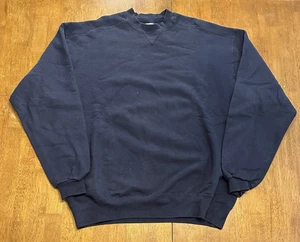 Sudadera deportiva vintage años 90 LL Bean Russell cuello redondo azul marino 2XL ALTA - Imagen 1 de 5