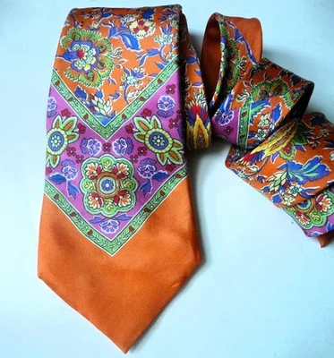 CORBATA DE SEDA FLORAL RALPH LAUREN ETIQUETA PÚRPURA Foto 1 de 3