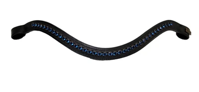 Browband Beasties™ Brilliance Crystal Wave • Royal Navy Blue Bling • Cob/Horse🐎 - Imagem 1 de 4