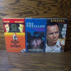 Lot of 3 Obscure New & Sealed VHS - The Thrillers, Point of Origin, Golden Arm - Bild 1 von 20