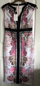 Ted Baker White & Floral Shift dress Size 4. Beautiful NWT - Picture 1 of 10