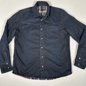 Chaqueta Camisa Denim Nudie Jeans Talla M Edredón Franela Forrada Puff Snap Shacket - Imagen 1 de 12