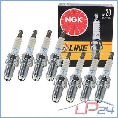 8X NGK BOUGIE D'ALLUMAGE V-LINE 20 POUR BMW SÉRIE 5 E34 E39 530 535 540 - Photo 1/3