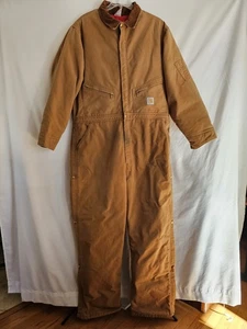 Carhartt Overall Insulated Duck Canvas Braun Gr. 52 Tall Made in USA Gesteppt - Bild 1 von 13