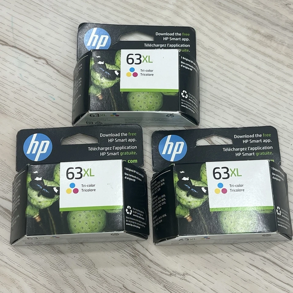 HP 63XL High Yield Tri-color Ink Cartridge (F6U63AN)