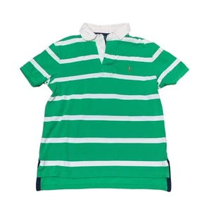 Vintage Polo Ralph Lauren Rugby Shirt Medium grün Preppy Brenton gestreift maritim - Bild 1 von 10