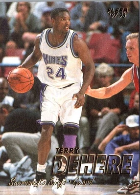 1997 Fleer Traditions Crystal Terry Dehere #285 Sacramento Kings Basketball Card - Image 1 of 2