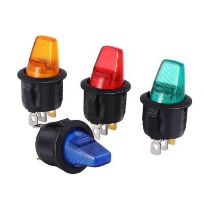 1x Rocker Switch ON-OFF 12V LED Lamp With Button Toggle Switch For Auto Car Boat - Image 1 of 4