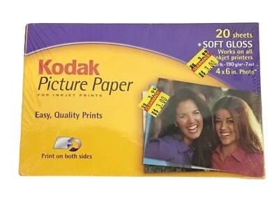 Factory Sealed Kodak 4” x 6” Picture Paper, 20 Sheets Of Soft Gloss - Image 1 of 4