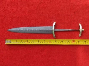 "Meine Ehre heißt Treue" Damascus Steel German SS Dagger Blade with Guard & Nut - Picture 1 of 15