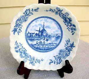 Vintage Johnson Bro. Tulip Time blau, 7" quadratische Müslischale - Bild 1 von 5