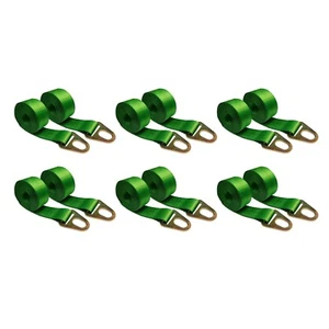 USA 12 Pack 2" x 10' Chevron Wheel Lift Lasso Strap w/ Keyhole For Auto Tie Down - Picture 1 of 7