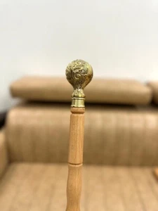 Brass Victorian Handle Wood Solid Cane Stick Walking Casual Sticks For Men/Women - Picture 1 of 4