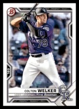 2021 Bowman #BP-15 Colton Welker Colorado Rockies Baseball card