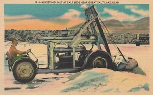 Harvesting Salt - Salt Lake City, Utah - unposted linen - Picture 1 of 3