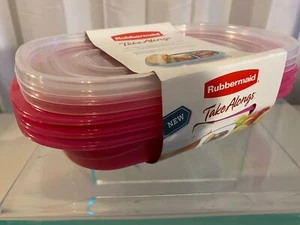 Rubbermaid Take Along's Split Sandwich Food Storage Containers 3.7 Cup 3 Pack - Picture 1 of 9