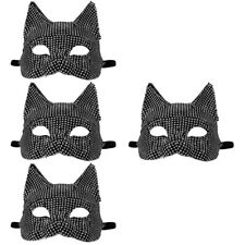  4 szt. Półtwarz Stras Maska dla kota Maskarada Cosplay Maska Halloween Impreza