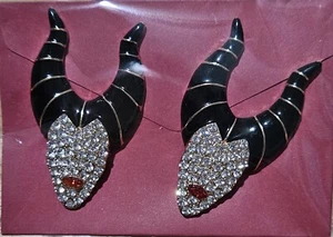 Malificent Sleeping Beauty Disney Inspired Crystal Earrings Cosplay Disneybound - Picture 1 of 1