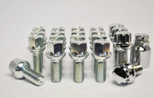 20 x M12 x 1,5, 23 mm Gewinde, Radius Radschrauben und Schließfächer (silber) - Bild 1 von 4