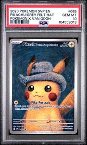 POKEMON PSA 10 2023 Pikachu with Grey Felt Hat 085 SVP085 Van Gogh *9013 - Bild 1 von 3
