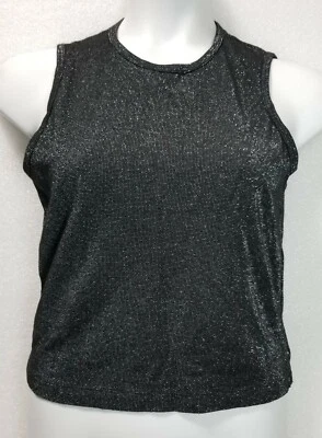 Mujer MY MICHELLE TOP Sin Mangas Negro y Plateado-Talla Grande  Foto 1 de 4
