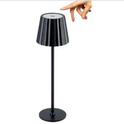 LAMPADA TAVOLO TOUCH LED MODERNA RICARICABILE BAR HOTEL RISTORANTE NERO TD-306 - Immagine 1 di 2